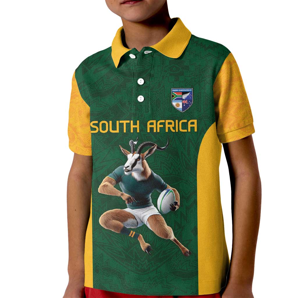 South Africa Rugby Custom Kid Polo Shirt Glory Be To Springboks - Wonder Print Shop