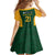South Africa Rugby Custom Kid Short Sleeve Dress Glory Be To Springboks - Wonder Print Shop