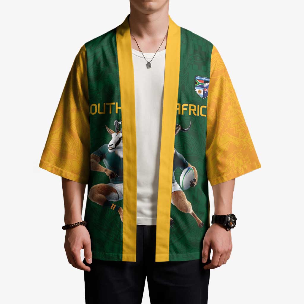 South Africa Rugby Custom Kimono Glory Be To Springboks - Wonder Print Shop