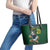 South Africa Rugby Custom Leather Tote Bag Glory Be To Springboks - Wonder Print Shop