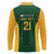 South Africa Rugby Custom Long Sleeve Polo Shirt Glory Be To Springboks - Wonder Print Shop