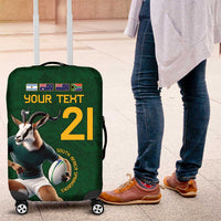South Africa Rugby Custom Luggage Cover Glory Be To Springboks - Wonder Print Shop