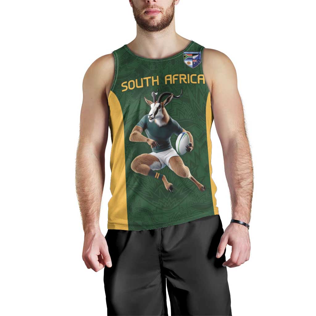 South Africa Rugby Custom Men Tank Top Glory Be To Springboks - Wonder Print Shop