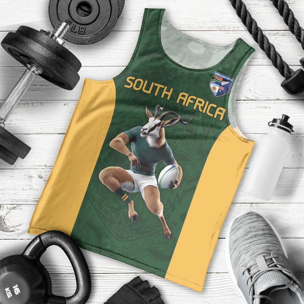 South Africa Rugby Custom Men Tank Top Glory Be To Springboks - Wonder Print Shop
