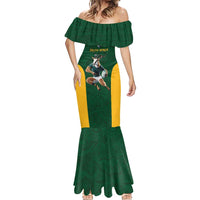 South Africa Rugby Custom Mermaid Dress Glory Be To Springboks - Wonder Print Shop