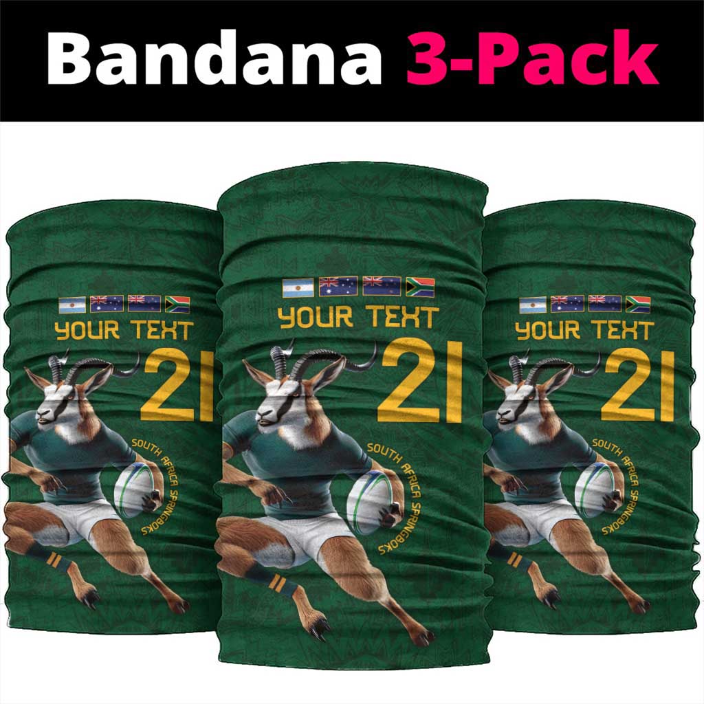South Africa Rugby Custom Neck Gaiter Glory Be To Springboks - Wonder Print Shop