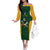 South Africa Rugby Custom Off The Shoulder Long Sleeve Dress Glory Be To Springboks - Wonder Print Shop