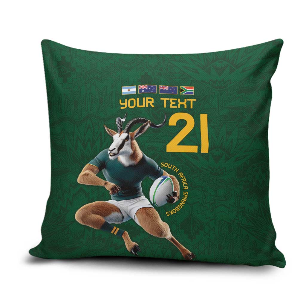 South Africa Rugby Custom Pillow Cover Glory Be To Springboks - Wonder Print Shop