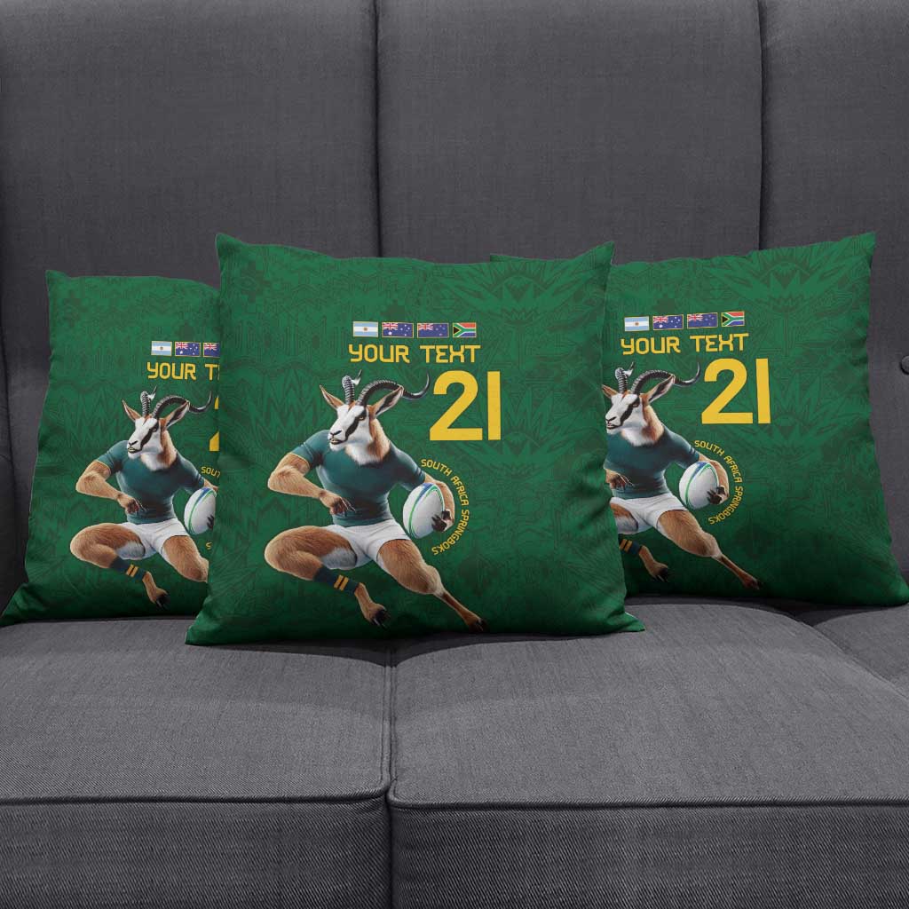 South Africa Rugby Custom Pillow Cover Glory Be To Springboks - Wonder Print Shop