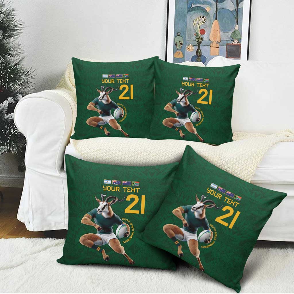 South Africa Rugby Custom Pillow Cover Glory Be To Springboks - Wonder Print Shop