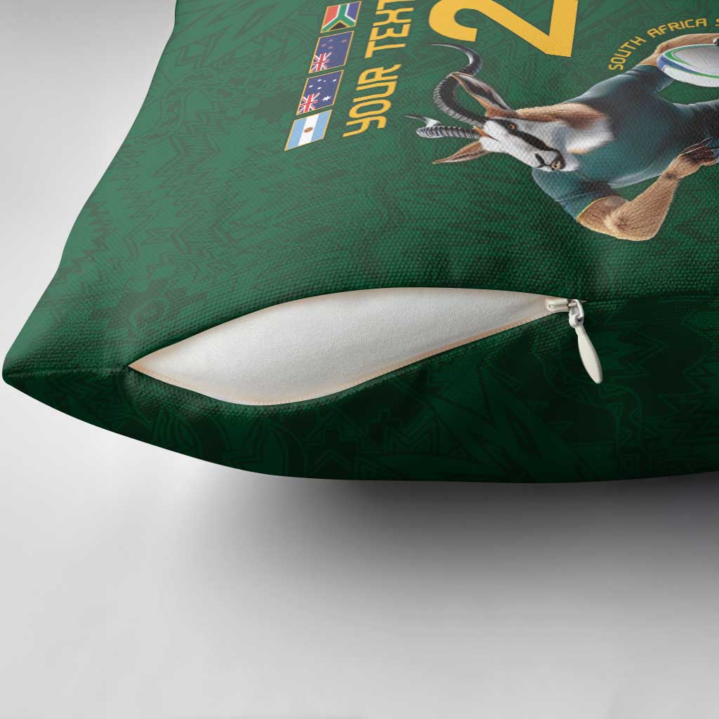 South Africa Rugby Custom Pillow Cover Glory Be To Springboks - Wonder Print Shop
