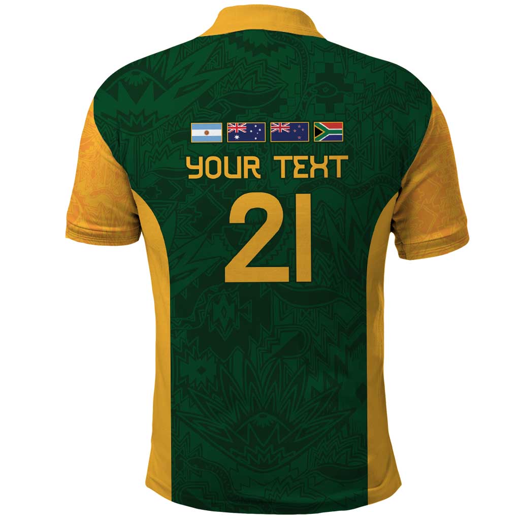 South Africa Rugby Custom Polo Shirt Glory Be To Springboks - Wonder Print Shop