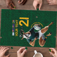 South Africa Rugby Custom Puzzle Glory Be To Springboks - Wonder Print Shop