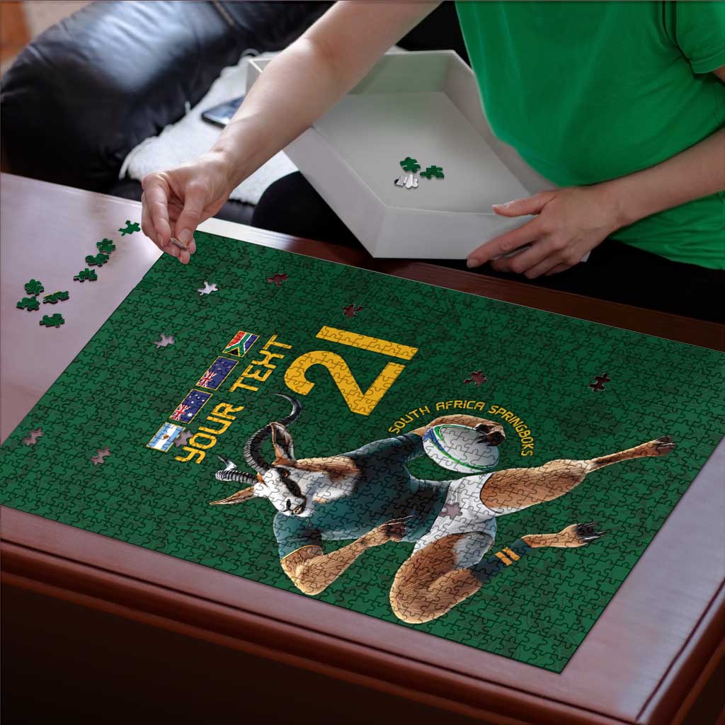 South Africa Rugby Custom Puzzle Glory Be To Springboks - Wonder Print Shop