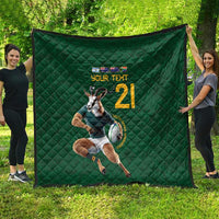 South Africa Rugby Custom Quilt Glory Be To Springboks - Wonder Print Shop