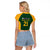 South Africa Rugby Custom Raglan Cropped T Shirt Glory Be To Springboks - Wonder Print Shop