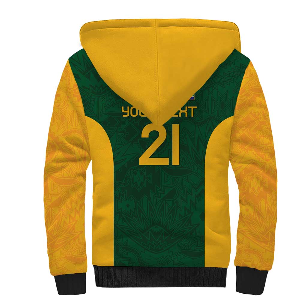 South Africa Rugby Custom Sherpa Hoodie Glory Be To Springboks - Wonder Print Shop