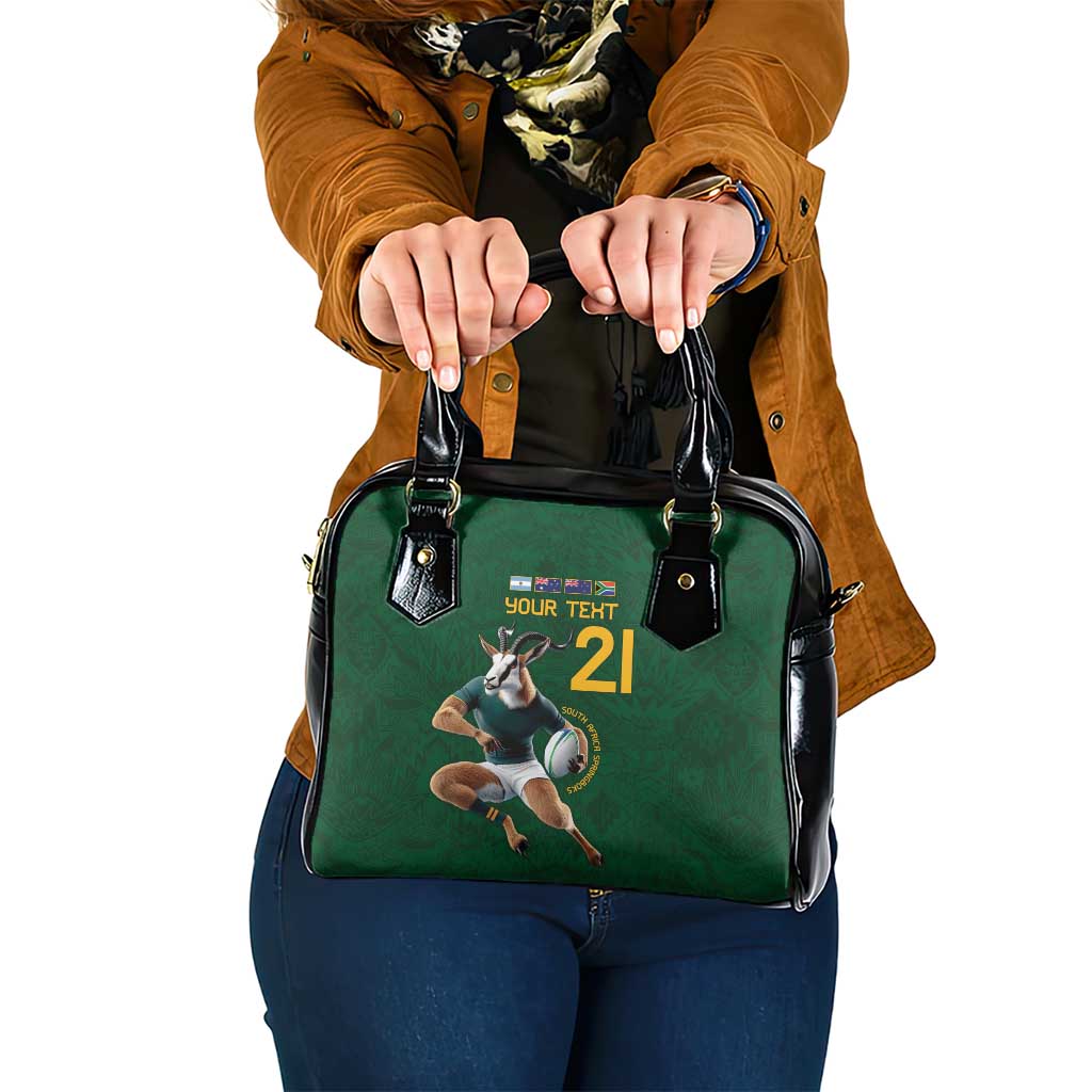 South Africa Rugby Custom Shoulder Handbag Glory Be To Springboks - Wonder Print Shop