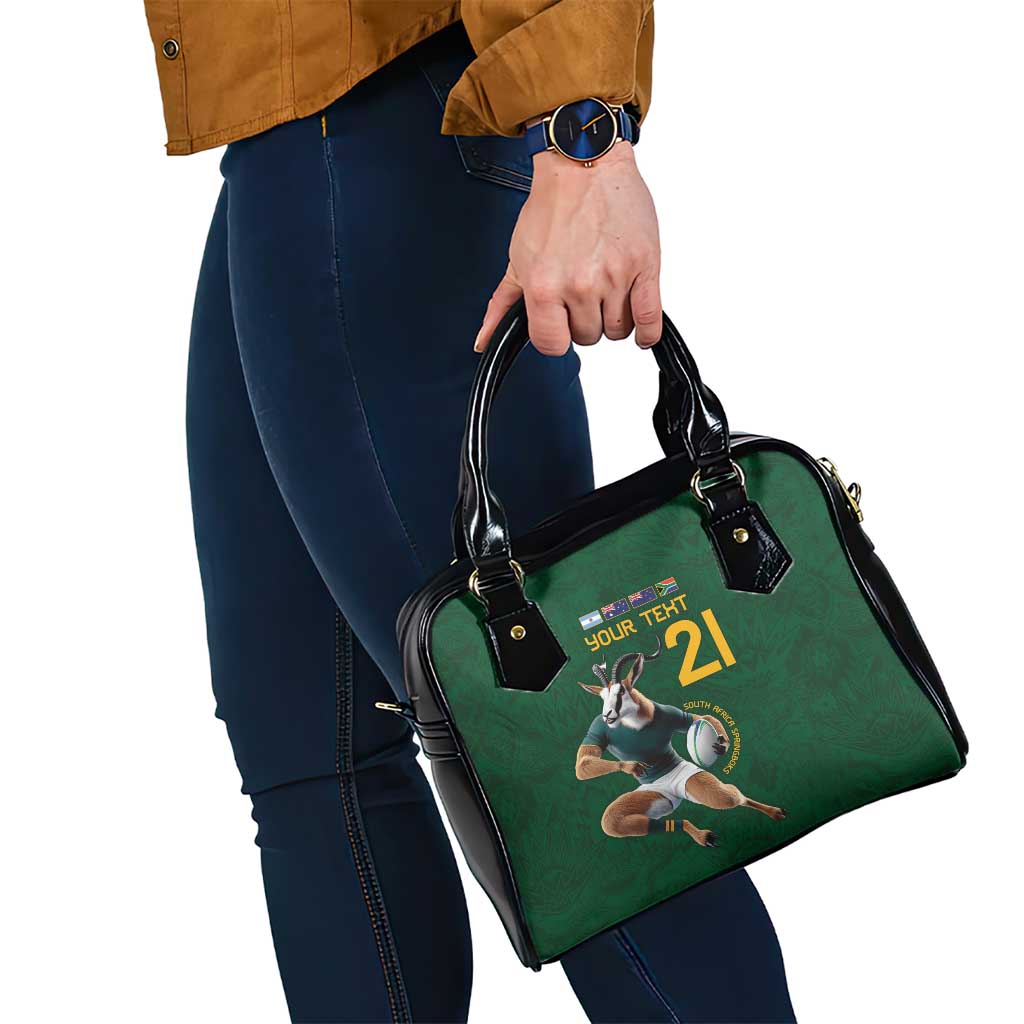 South Africa Rugby Custom Shoulder Handbag Glory Be To Springboks - Wonder Print Shop