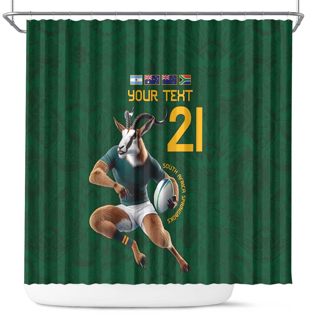 South Africa Rugby Custom Shower Curtain Glory Be To Springboks - Wonder Print Shop