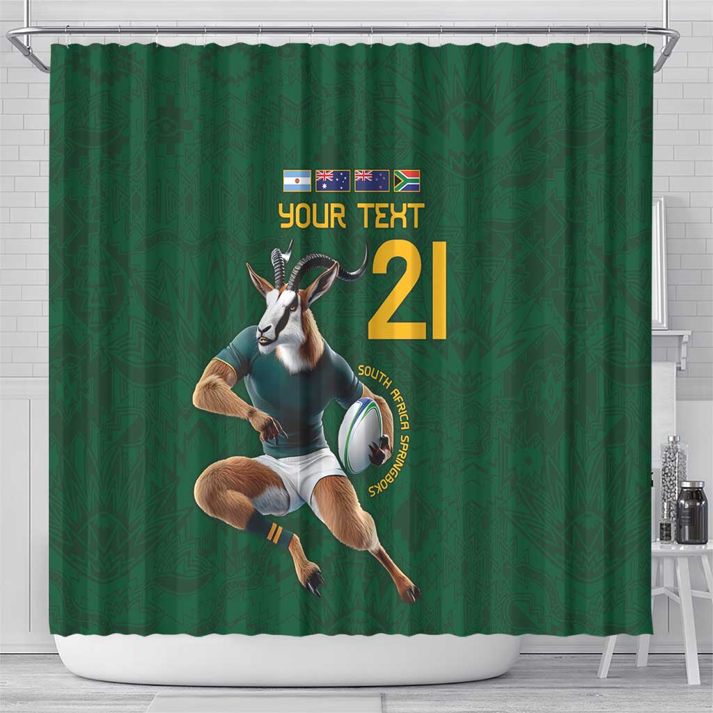 South Africa Rugby Custom Shower Curtain Glory Be To Springboks - Wonder Print Shop