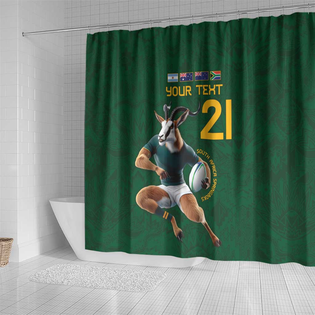 South Africa Rugby Custom Shower Curtain Glory Be To Springboks - Wonder Print Shop