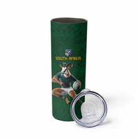 South Africa Rugby Custom Skinny Tumbler Glory Be To Springboks - Wonder Print Shop