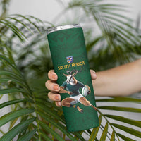 South Africa Rugby Custom Skinny Tumbler Glory Be To Springboks - Wonder Print Shop