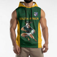 South Africa Rugby Custom Sleeveless Hoodie Glory Be To Springboks - Wonder Print Shop