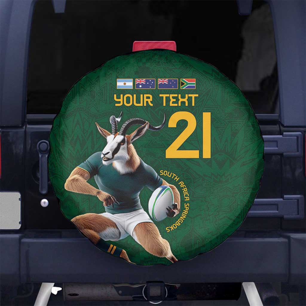 South Africa Rugby Custom Spare Tire Cover Glory Be To Springboks - Wonder Print Shop