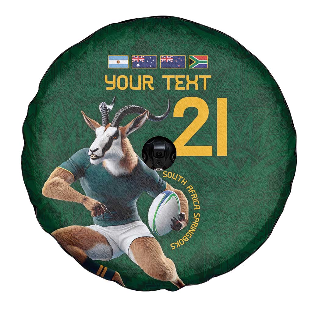 South Africa Rugby Custom Spare Tire Cover Glory Be To Springboks - Wonder Print Shop
