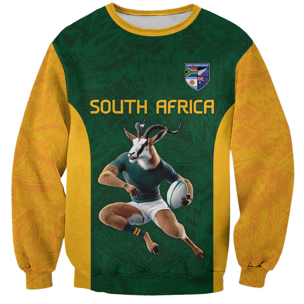 South Africa Rugby Custom Sweatshirt Glory Be To Springboks - Wonder Print Shop
