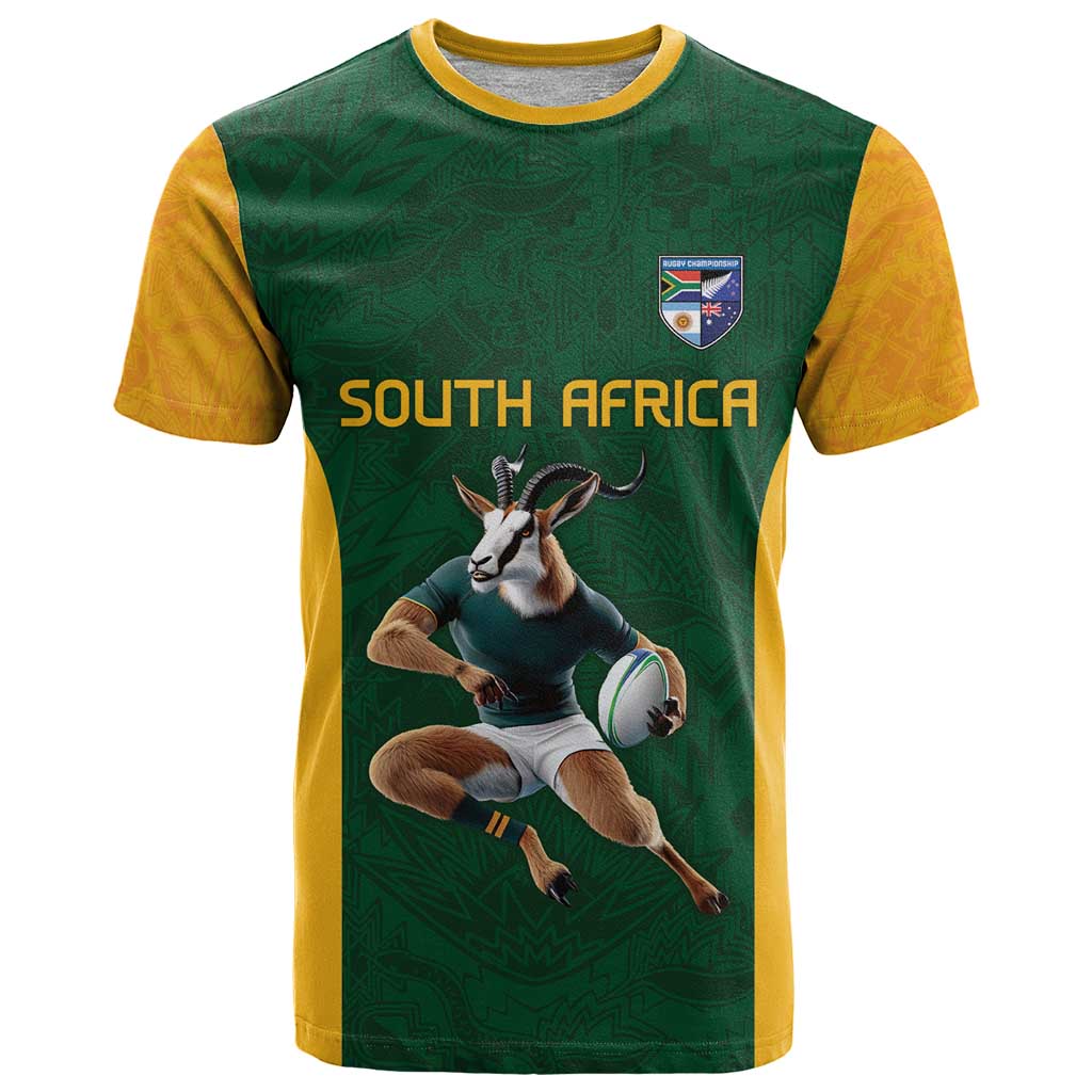 South Africa Rugby Custom T Shirt Glory Be To Springboks - Wonder Print Shop