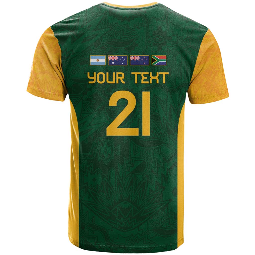 South Africa Rugby Custom T Shirt Glory Be To Springboks - Wonder Print Shop