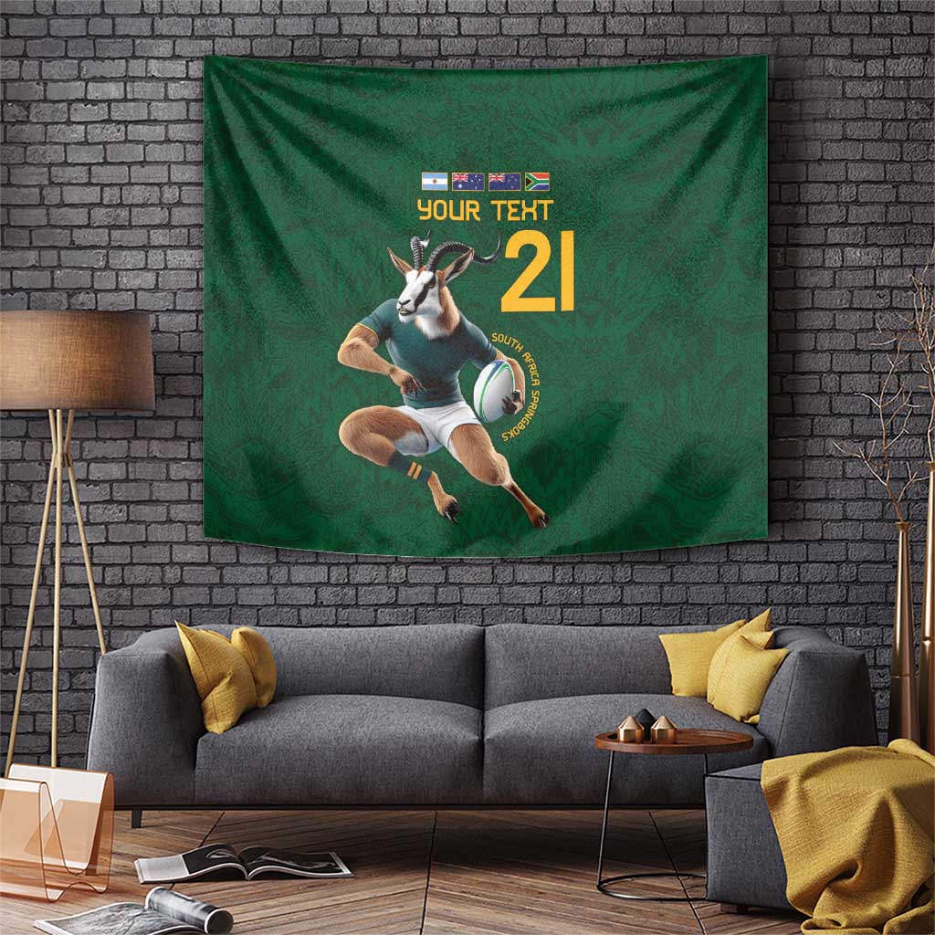 South Africa Rugby Custom Tapestry Glory Be To Springboks - Wonder Print Shop