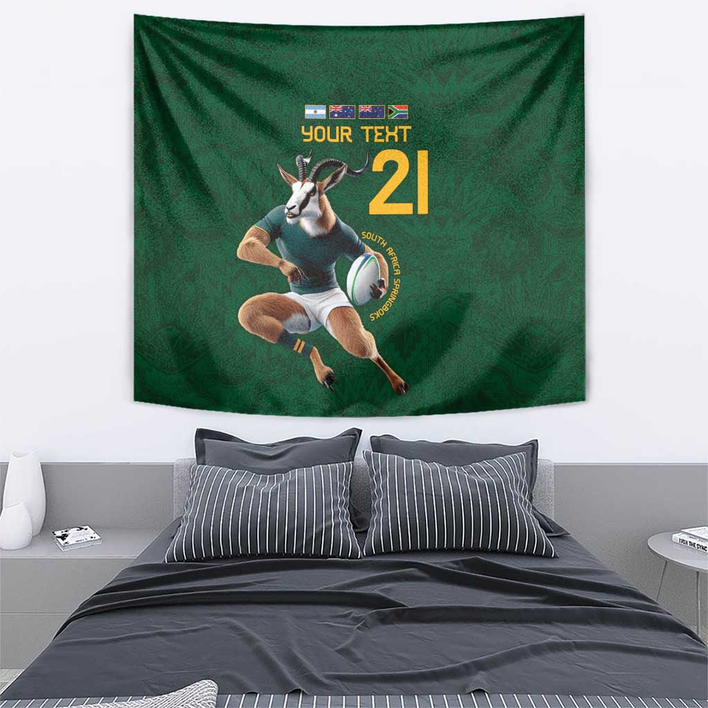 South Africa Rugby Custom Tapestry Glory Be To Springboks - Wonder Print Shop