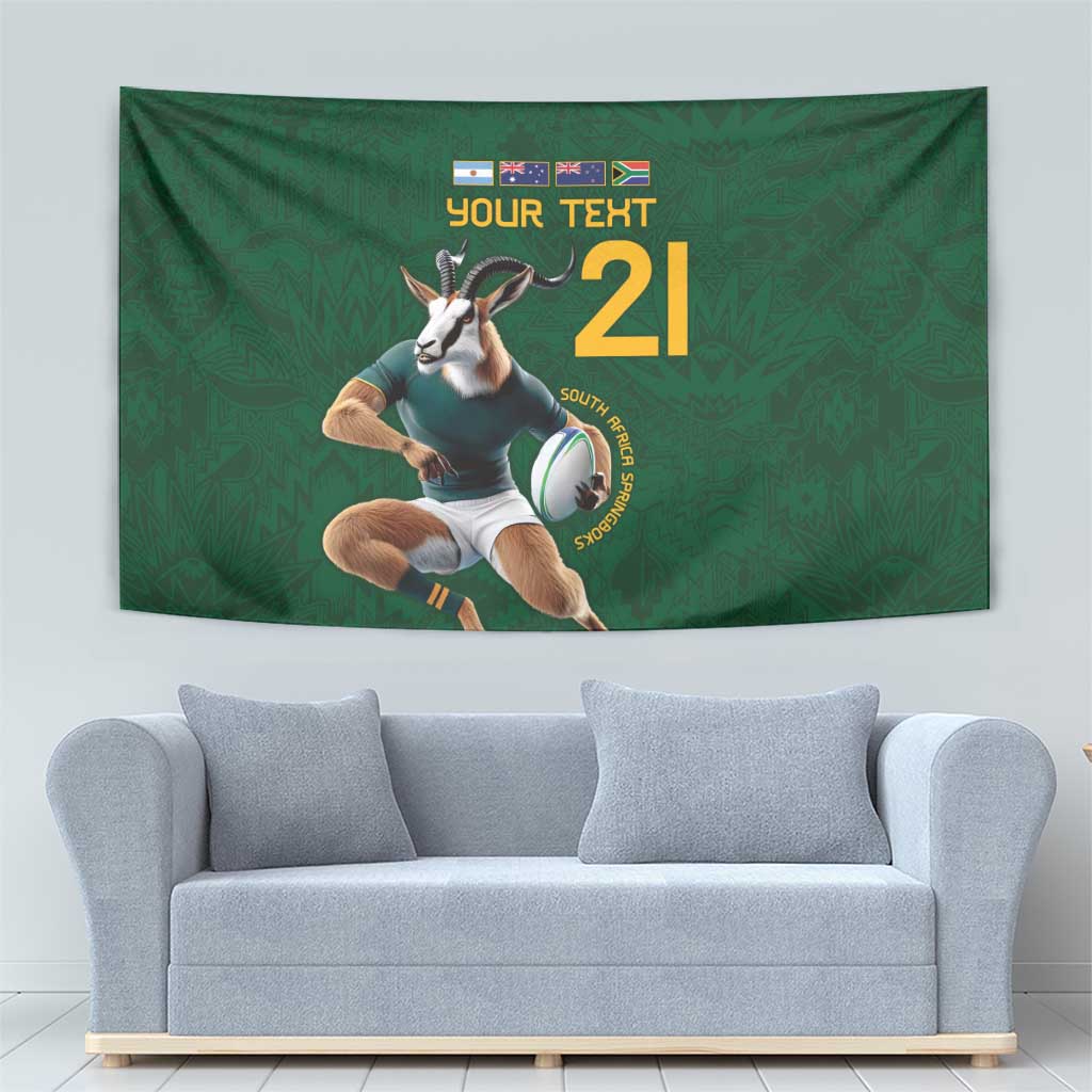 South Africa Rugby Custom Tapestry Glory Be To Springboks - Wonder Print Shop