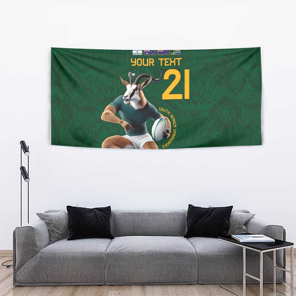 South Africa Rugby Custom Tapestry Glory Be To Springboks - Wonder Print Shop