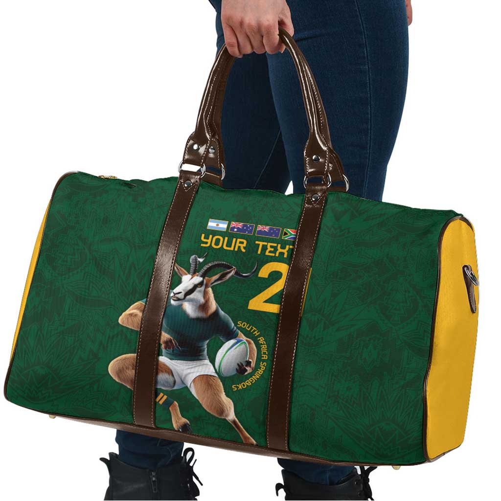 South Africa Rugby Custom Travel Bag Glory Be To Springboks - Wonder Print Shop