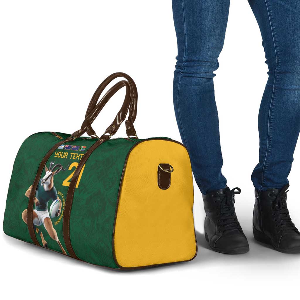 South Africa Rugby Custom Travel Bag Glory Be To Springboks - Wonder Print Shop