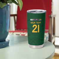 South Africa Rugby Custom Tumbler Cup Glory Be To Springboks - Wonder Print Shop