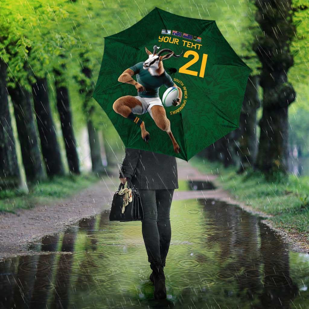 South Africa Rugby Custom Umbrella Glory Be To Springboks - Wonder Print Shop