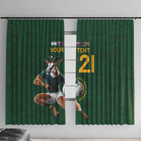 South Africa Rugby Custom Window Curtain Glory Be To Springboks - Wonder Print Shop