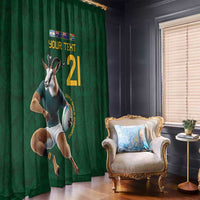 South Africa Rugby Custom Window Curtain Glory Be To Springboks - Wonder Print Shop