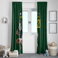 South Africa Rugby Custom Window Curtain Glory Be To Springboks - Wonder Print Shop
