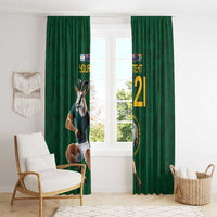 South Africa Rugby Custom Window Curtain Glory Be To Springboks - Wonder Print Shop