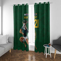 South Africa Rugby Custom Window Curtain Glory Be To Springboks - Wonder Print Shop
