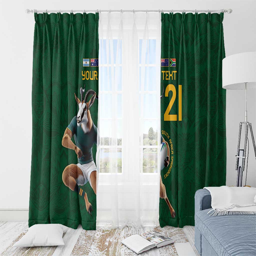 South Africa Rugby Custom Window Curtain Glory Be To Springboks - Wonder Print Shop