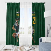South Africa Rugby Custom Window Curtain Glory Be To Springboks - Wonder Print Shop
