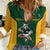 South Africa Rugby Custom Women Casual Shirt Glory Be To Springboks - Wonder Print Shop